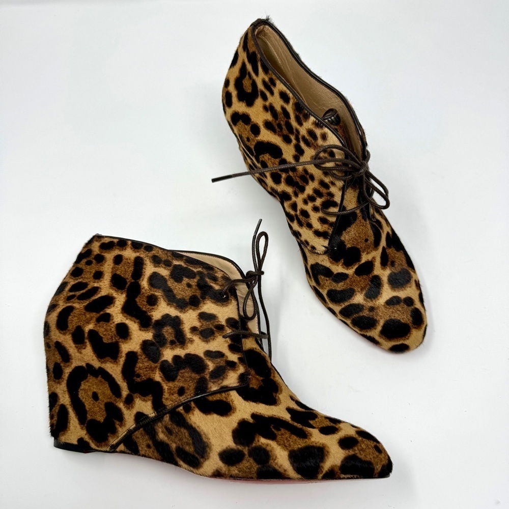 Christian Louboutin Leopard Print Wedges